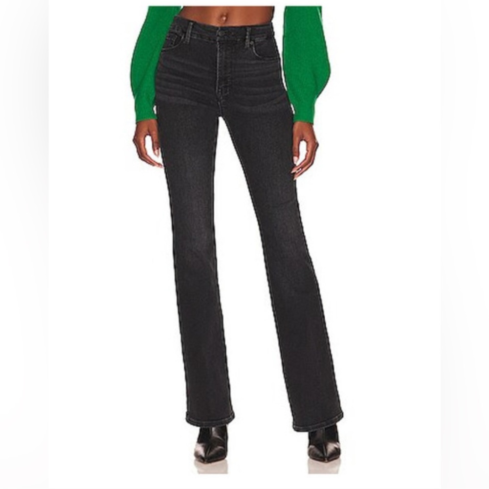 Good American Classic Boot Cut Jeans in Black162
